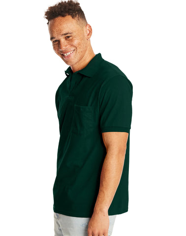 Hanes EcoSmart  Men's Pocket Polo Shirt, 2-Pack