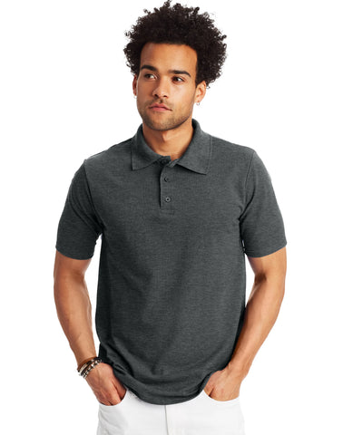Hanes Men's Pique Polo Shirt (Big & Tall Sizes Available)