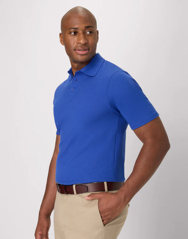 Hanes Men's Pique Polo Shirt (Big & Tall Sizes Available)