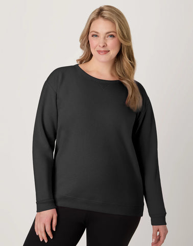 Hanes EcoSmart Women's Fleece Sweatshirt, V-Notch