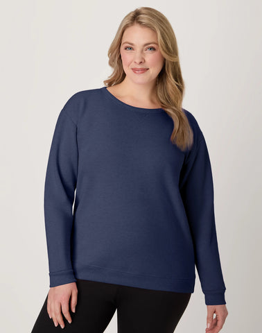 Hanes EcoSmart Women's Fleece Sweatshirt, V-Notch