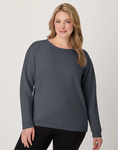 Hanes EcoSmart Women's Fleece Sweatshirt, V-Notch