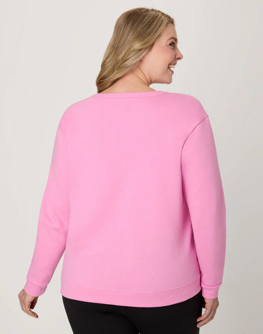 Hanes EcoSmart Women's Fleece Sweatshirt, V-Notch