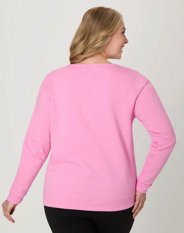 Hanes EcoSmart Women's Fleece Sweatshirt, V-Notch