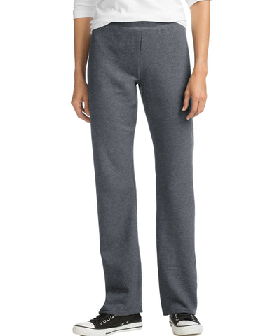 Hanes EcoSmart Women's Fleece Sweatpants with Open Bottom Legs, 28.5(Petite Size)