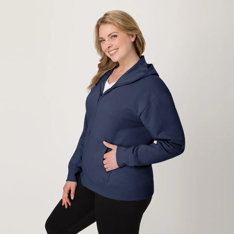 Hanes EcoSmart Women's Full-Zip Fleece Hoodie