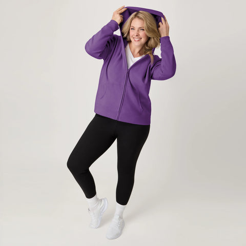 Hanes EcoSmart Women's Full-Zip Fleece Hoodie