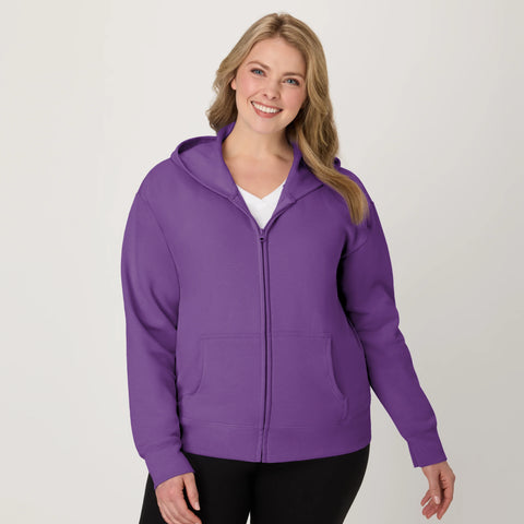 Hanes EcoSmart Women's Full-Zip Fleece Hoodie