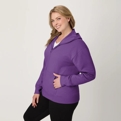 Hanes EcoSmart Women's Full-Zip Fleece Hoodie