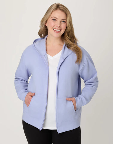 Hanes EcoSmart Women's Full-Zip Fleece Hoodie