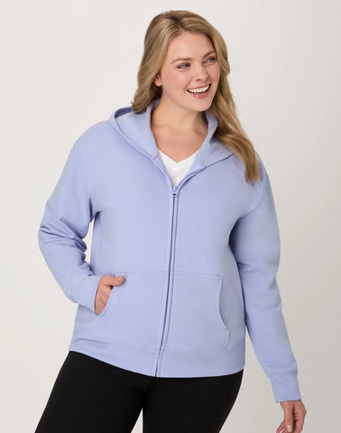 Hanes EcoSmart Women's Full-Zip Fleece Hoodie