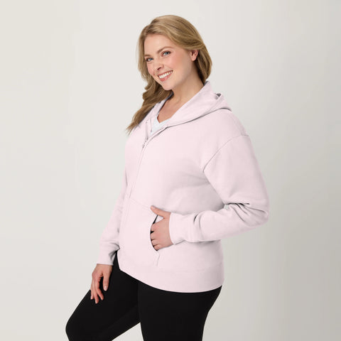 Hanes EcoSmart Women's Full-Zip Fleece Hoodie