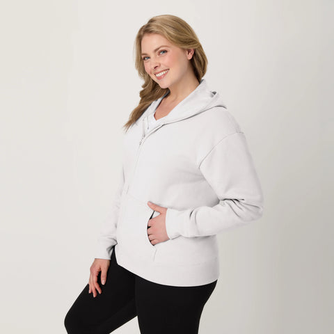 Hanes EcoSmart Women's Full-Zip Fleece Hoodie