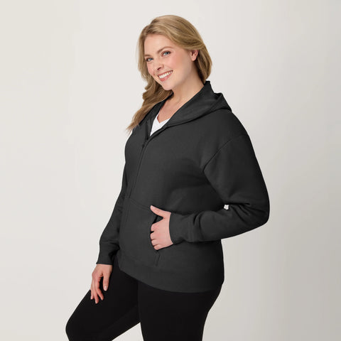 Hanes EcoSmart Women's Full-Zip Fleece Hoodie