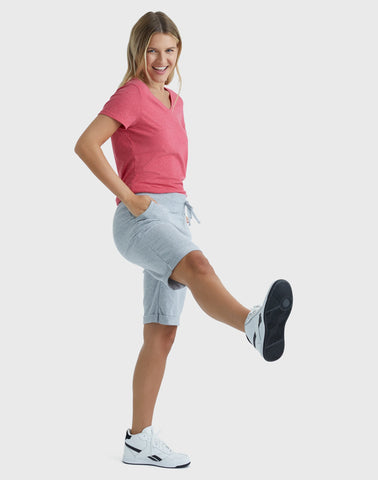 Hanes Women's French Terry Bermuda Shorts, 11