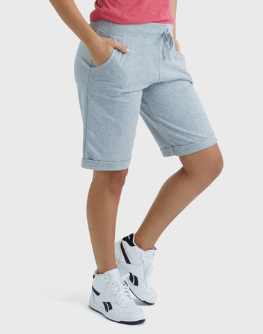 Hanes Women's French Terry Bermuda Shorts, 11