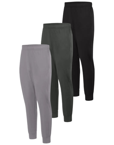 Hanes Cool DRI Men’s Joggers, 3-Pack, Moisture Wicking, 29
