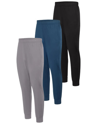 Hanes Cool DRI Men’s Joggers, 3-Pack, Moisture Wicking, 29