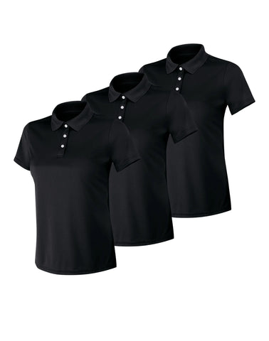 Hanes Sport Cool DRI Women's Performance Polo Shirt, 3-Pack