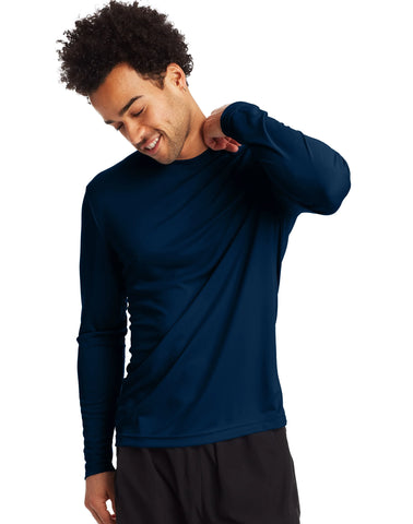 Hanes Sport Cool DRI Men's Performance Long Sleeve T-Shirt, Value 4-Pack
