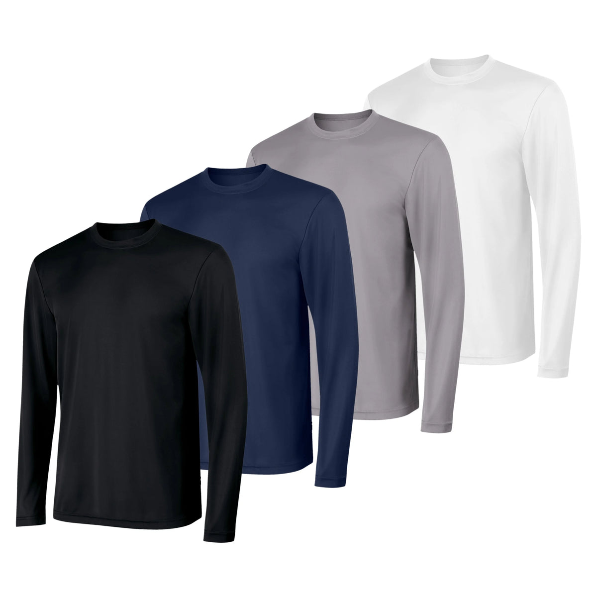 Hanes Sport Cool DRI Men's Performance Long Sleeve T-Shirt, Value 4-Pack