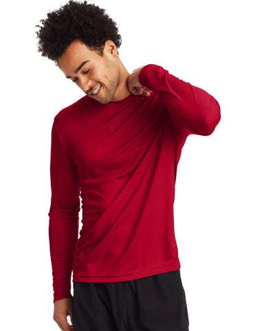 Hanes Sport Cool DRI Men's Performance Long Sleeve T-Shirt, Value 2-Pack