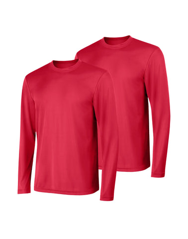 Hanes Sport Cool DRI Men's Performance Long Sleeve T-Shirt, Value 2-Pack
