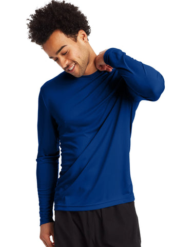 Hanes Sport Cool DRI Men's Performance Long Sleeve T-Shirt, Value 2-Pack