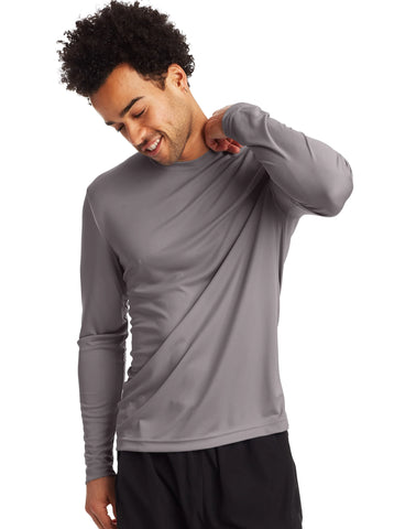 Hanes Sport Cool DRI Men's Performance Long Sleeve T-Shirt, Value 2-Pack