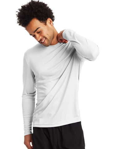 Hanes Sport Cool DRI Men's Performance Long Sleeve T-Shirt, Value 2-Pack