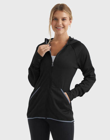 Hanes Sport Women's Full-Zip Fleece Hoodie