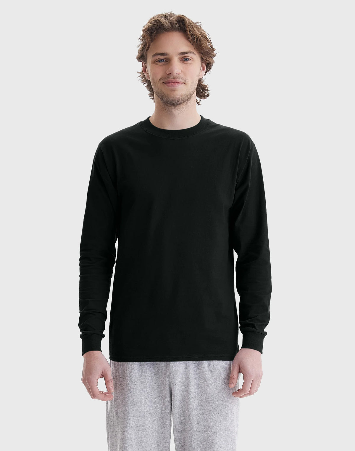 Hanes Beefy Men's Long Sleeve T-Shirt, Cotton