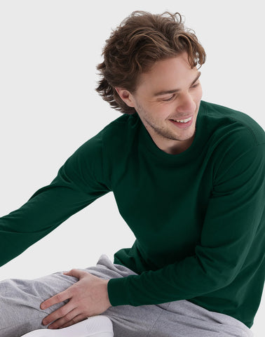 Hanes Beefy Men's Long Sleeve T-Shirt, Cotton