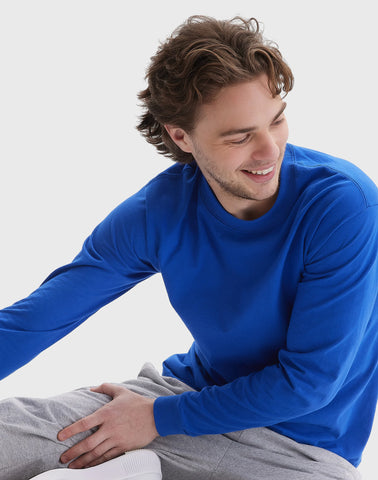 Hanes Beefy Men's Long Sleeve T-Shirt, Cotton