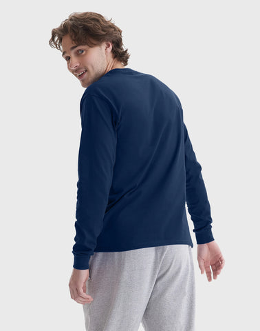 Hanes Beefy Men's Long Sleeve T-Shirt, Cotton