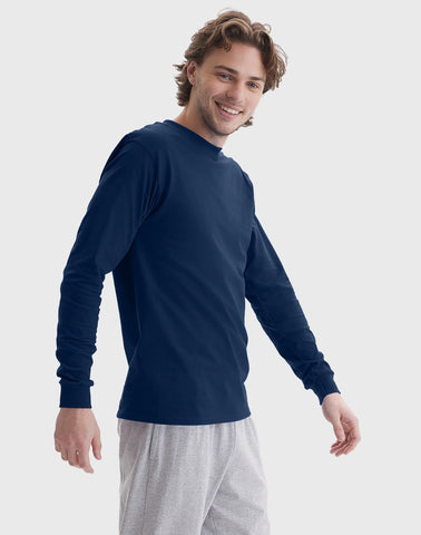 Hanes Beefy Men's Long Sleeve T-Shirt, Cotton