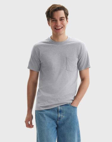 Hanes Beefy-T Unisex Cotton Pocket T-Shirt
