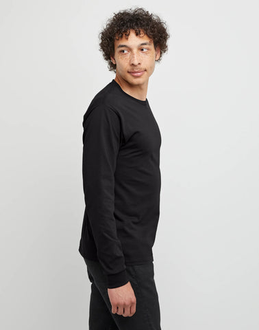 Hanes Essentials Men's Cotton Long Sleeve T-Shirt, Value 4-Pack