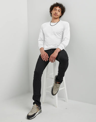 Hanes Essentials Men's Cotton Long Sleeve T-Shirt, Value 4-Pack