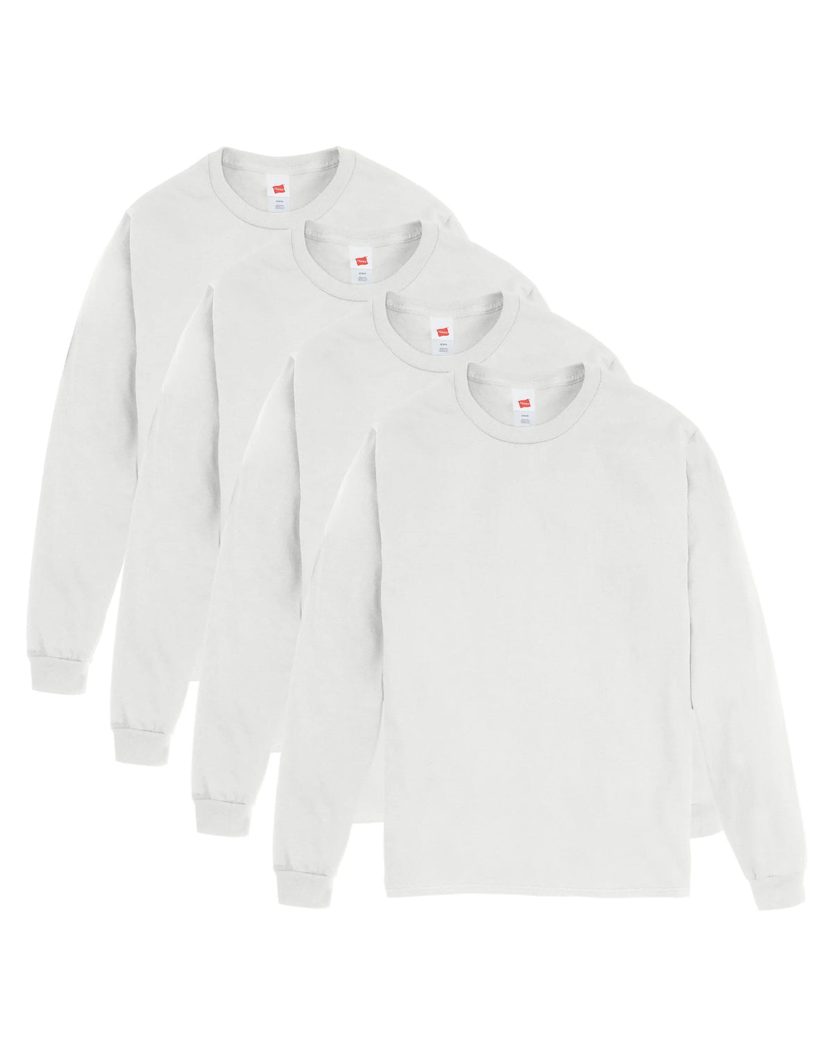 Hanes Essentials Men's Cotton Long Sleeve T-Shirt, Value 4-Pack