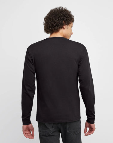 Hanes Essentials Men's Cotton Long Sleeve T-Shirt, 2-Pack