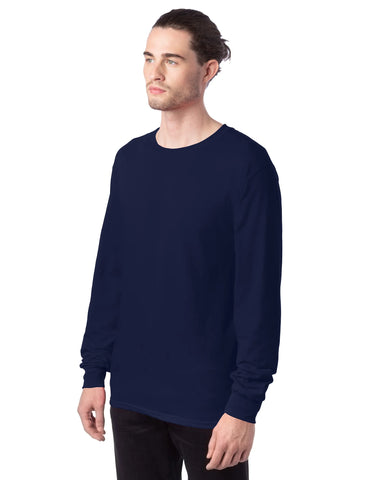 Hanes Essentials Men's Cotton Long Sleeve T-Shirt, 2-Pack