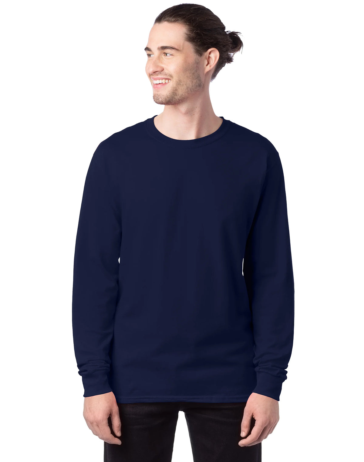 Hanes Essentials Men's Cotton Long Sleeve T-Shirt, 2-Pack