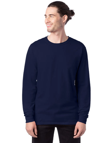 Hanes Essentials Men's Cotton Long Sleeve T-Shirt, 2-Pack