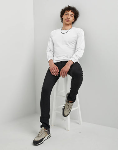 Hanes Essentials Men's Cotton Long Sleeve T-Shirt, 2-Pack