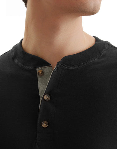 Hanes Beefy-T Men's Long Sleeve Henley