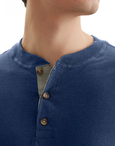 Hanes Beefy-T Men's Long Sleeve Henley