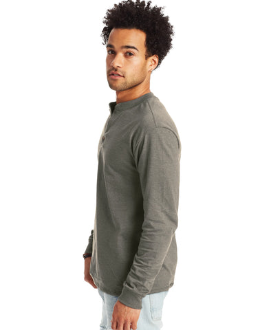 Hanes Beefy-T Men's Long Sleeve Henley