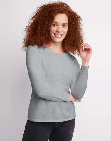 Hanes Women's Long Sleeve Cotton T-Shirt