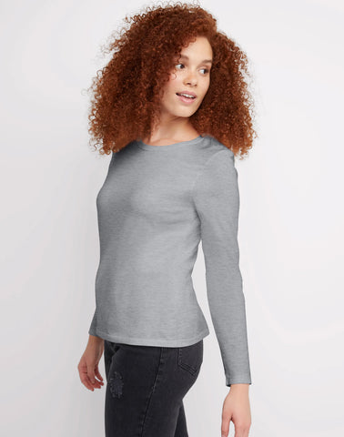 Hanes Women's Long Sleeve Cotton T-Shirt